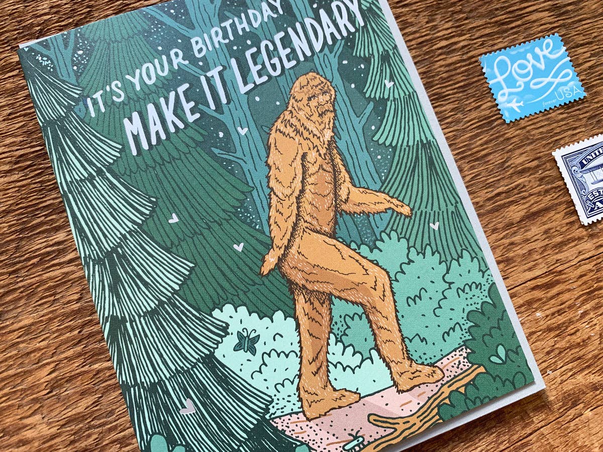 Bigfoot Birthday Card