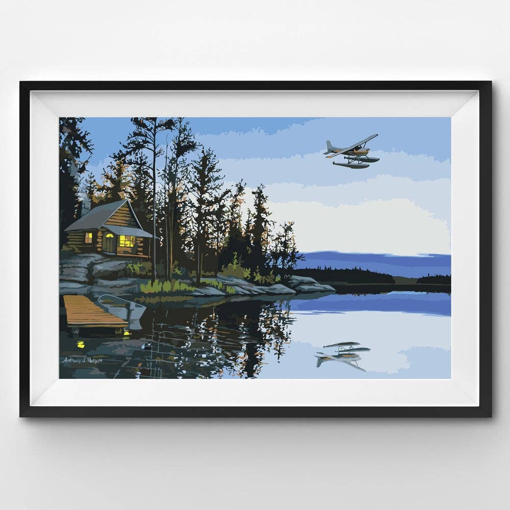 Cabin by the Lake Paint-by-Numbers Kit