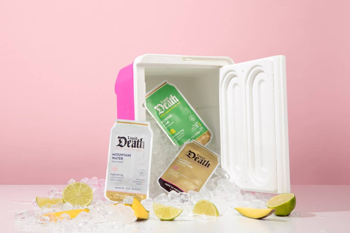 Mountain Water Liquid Death Hydrating Face Mask