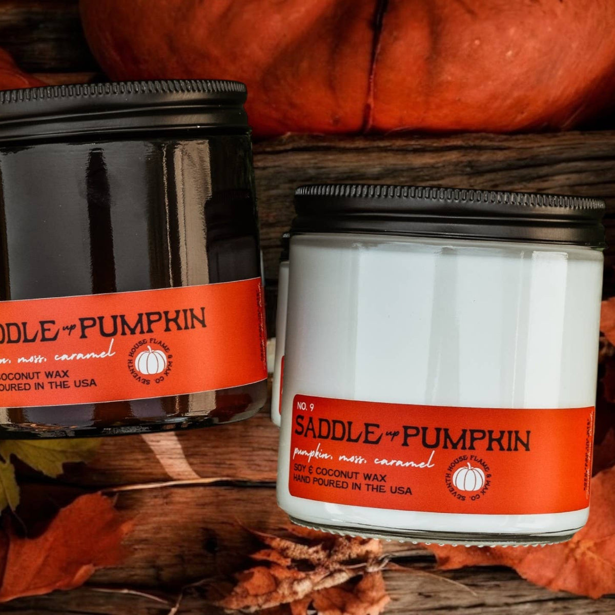 Saddle Up Pumpkin - Pumpkin, Moss, Caramel Candle