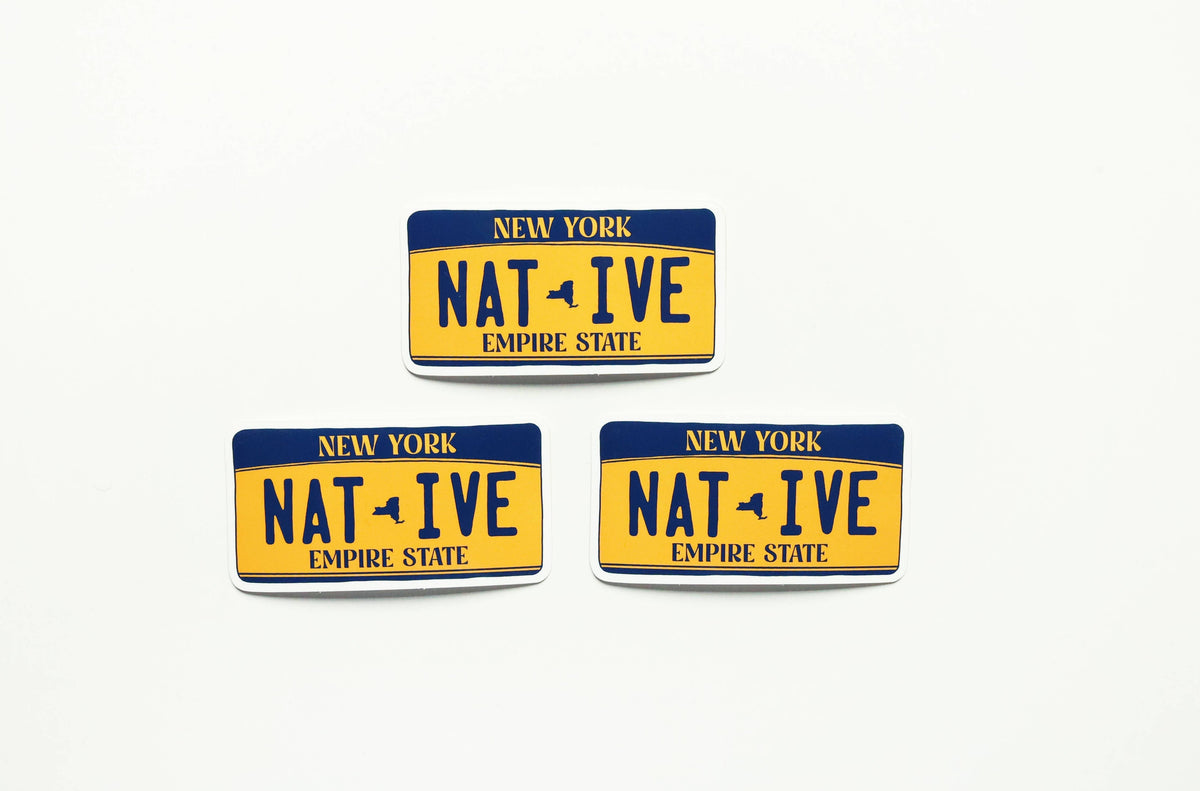 New York License Plate Sticker