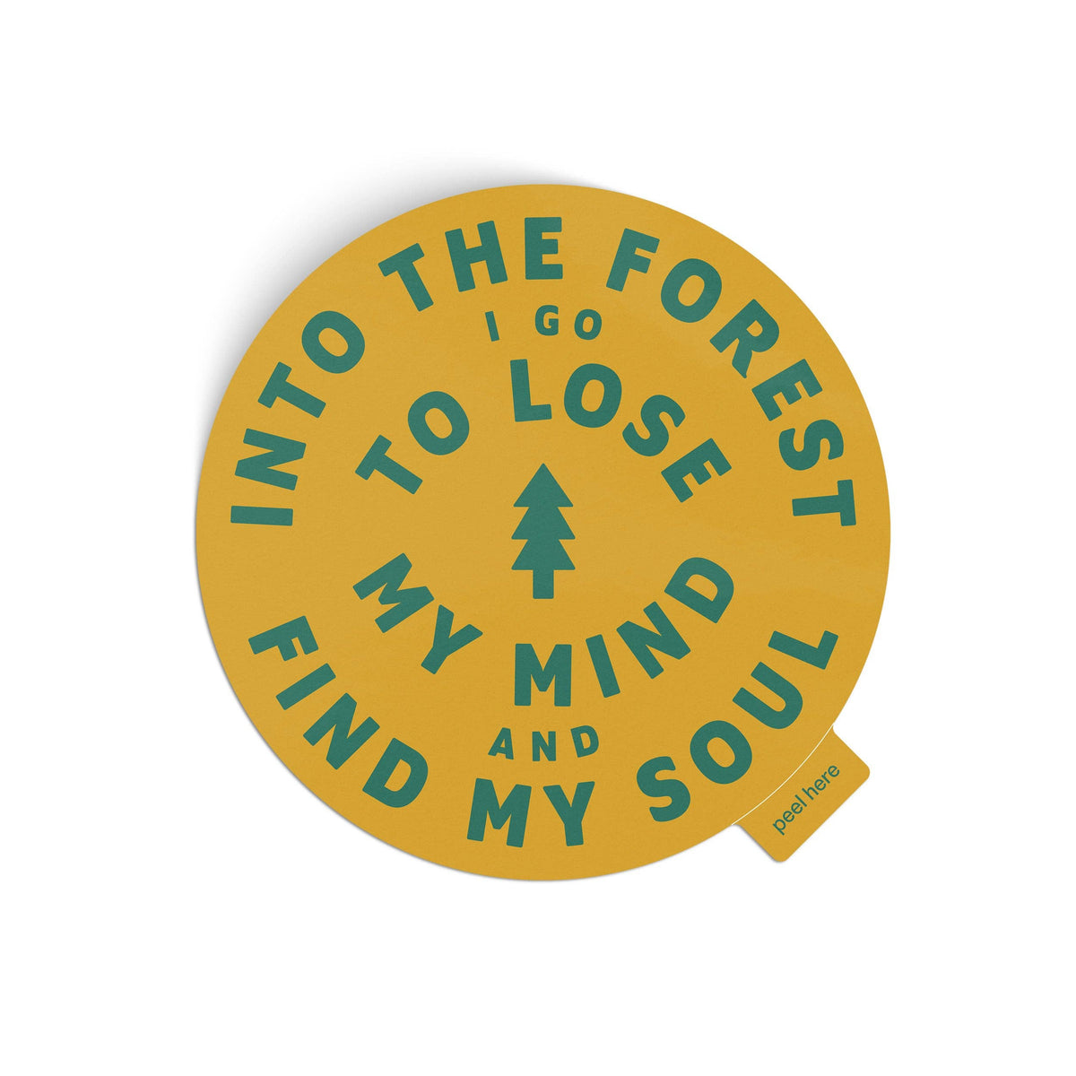 Into The Forest Sticker | Vinyl Sticker | Yellow
