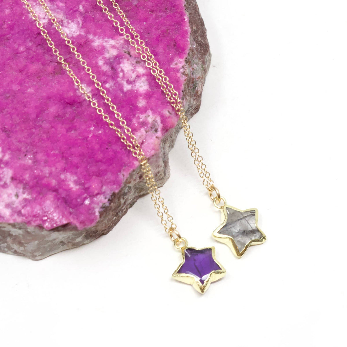 Star Necklace - Gemstone: Moonstone