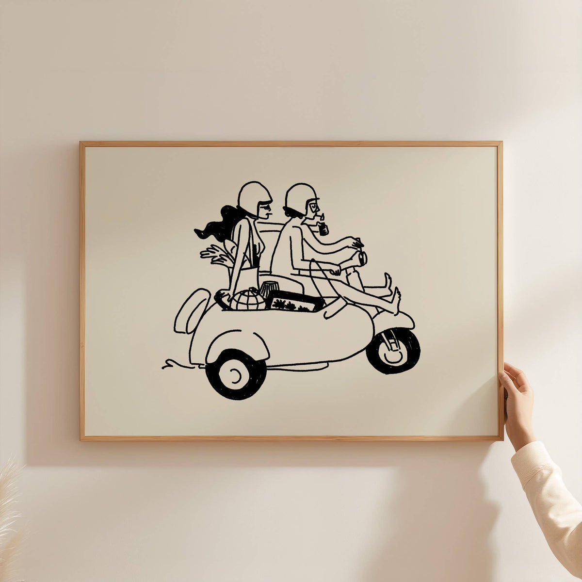 Farmer&#39;s Market Run, Minimal Summer Art Print