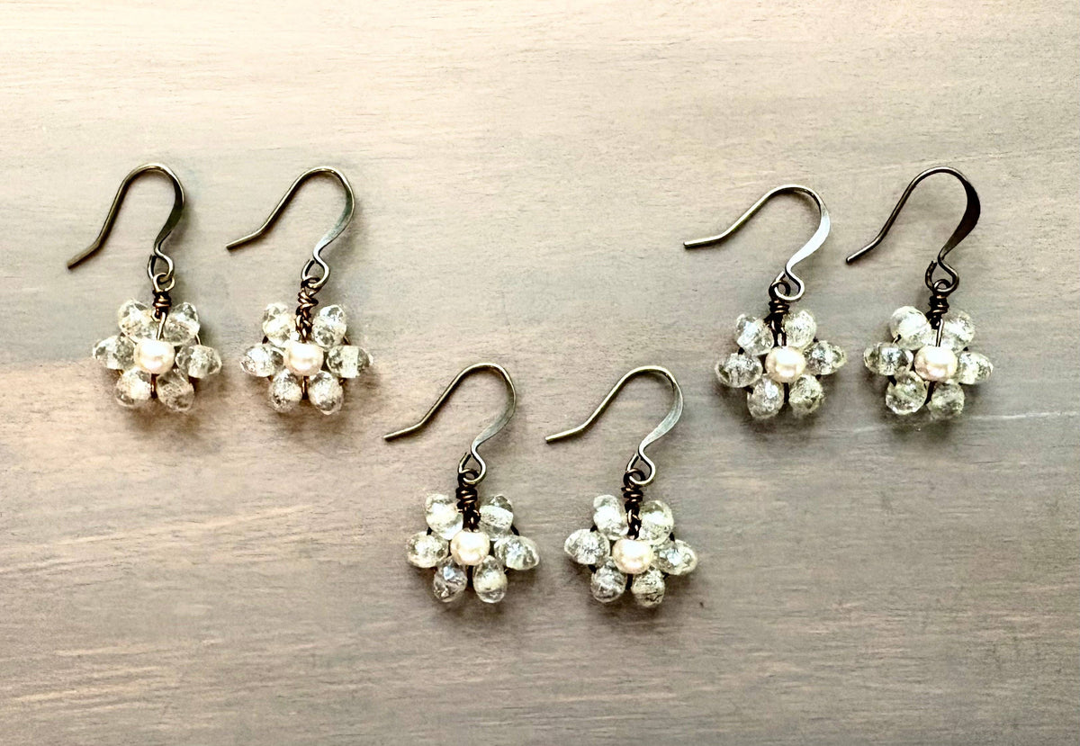 Beach Bloom Earrings In Opal