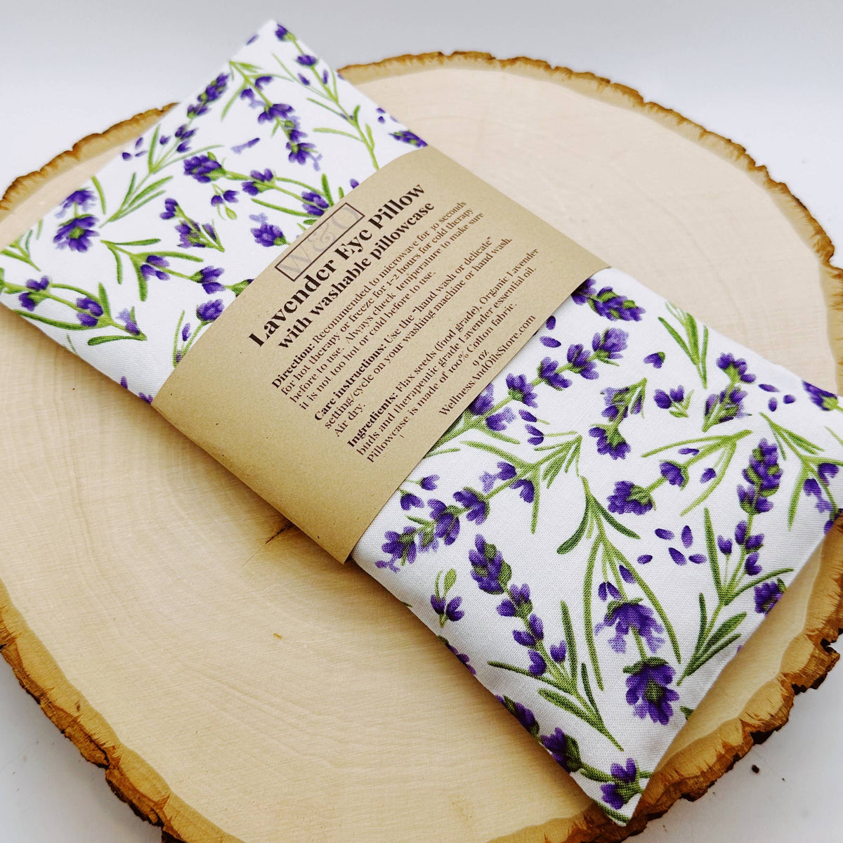 Lavender Eye Pillow with Washable Cover-White Lavender Field