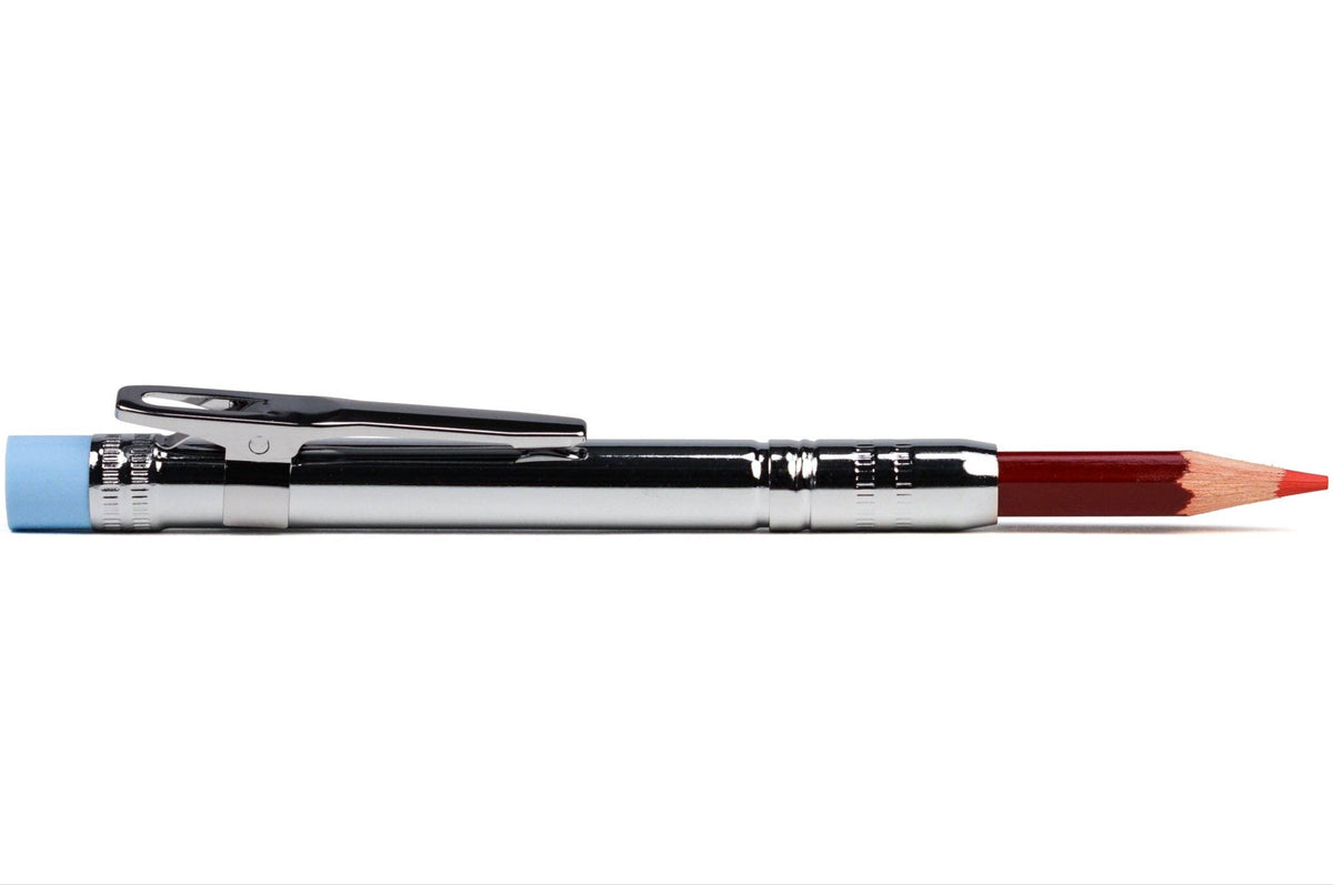 Pencil Extender – Chrome with Red Pencil