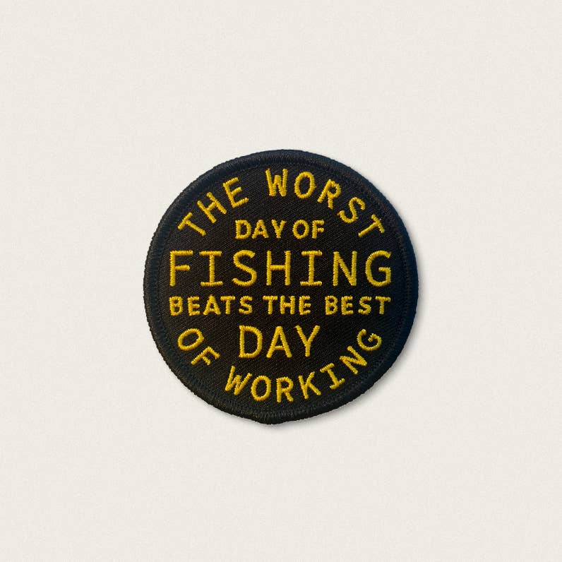 Fishing Beats Working - Iron on Patch