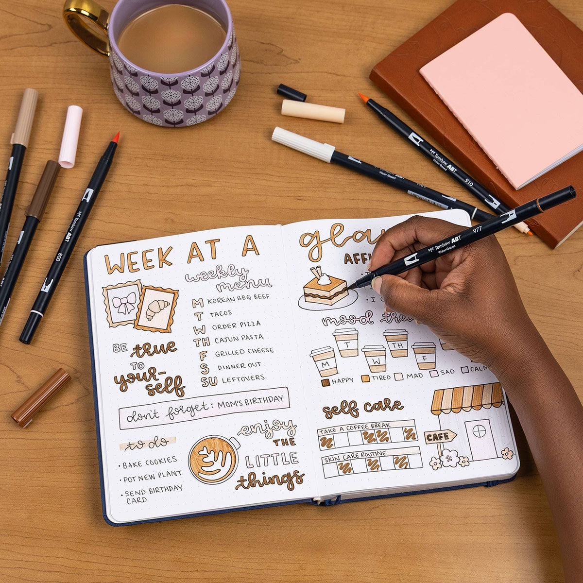 Dual Brush Pen Art Markers – Coffee Break