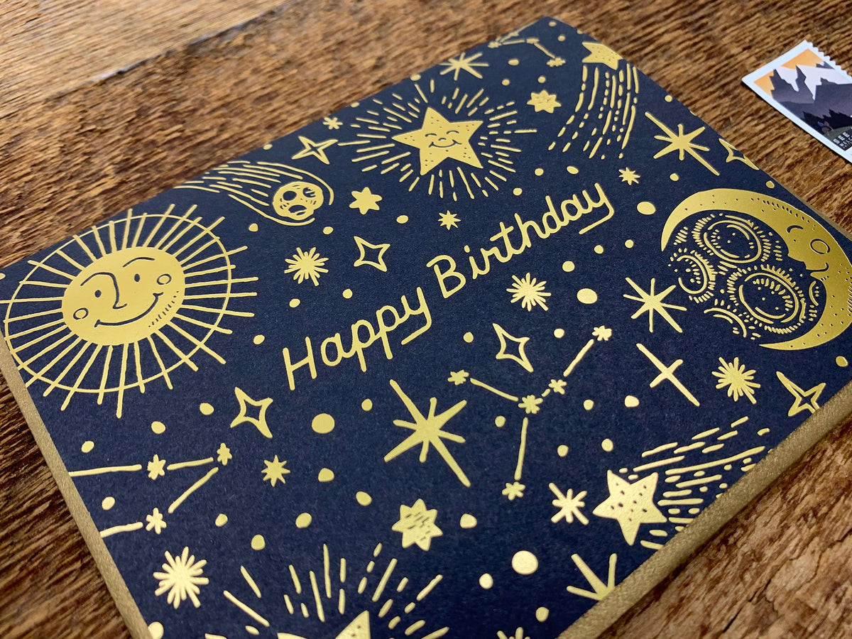 Celestial Birthday Card