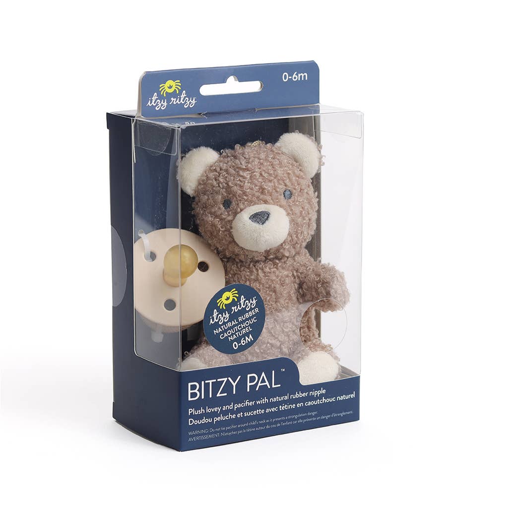 Bitzy Pal Natural Rubber Pacifier &amp; Plush