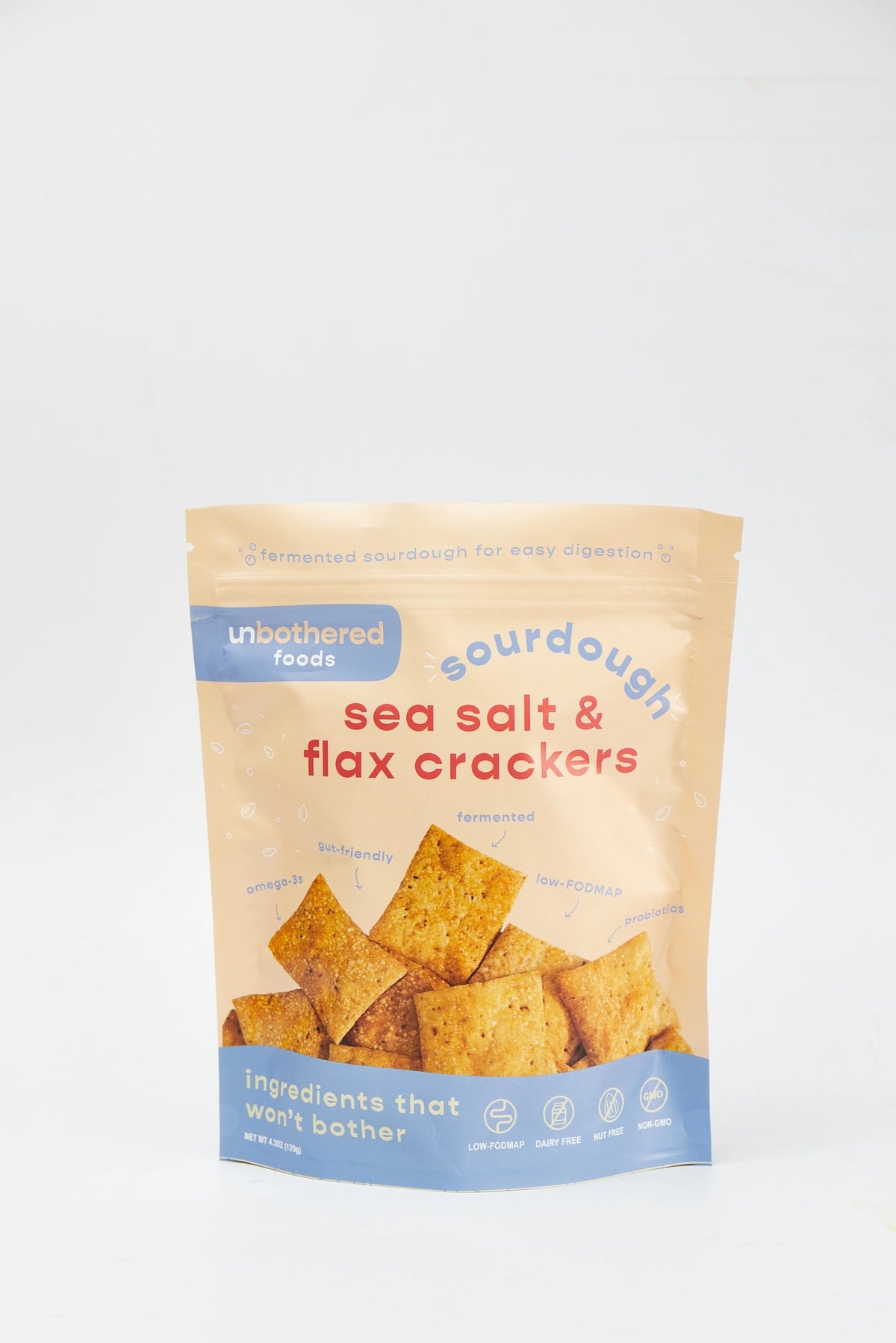 Sea Salt &amp; Flax Sourdough Crackers