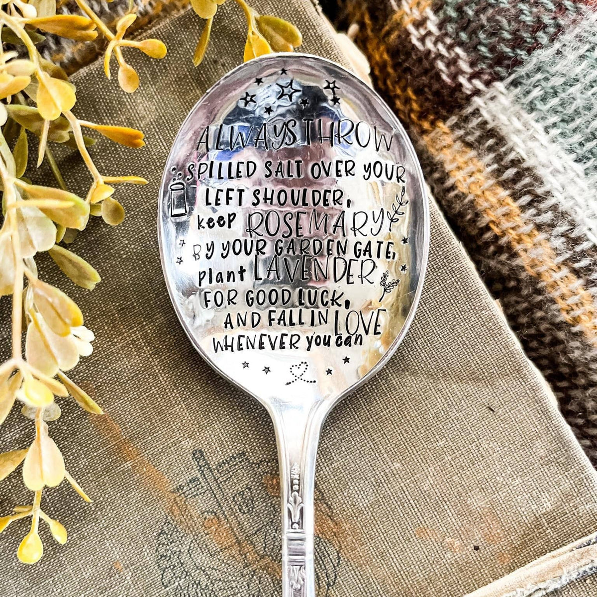 Practical Magic Quote Vintage Stamped Spoon