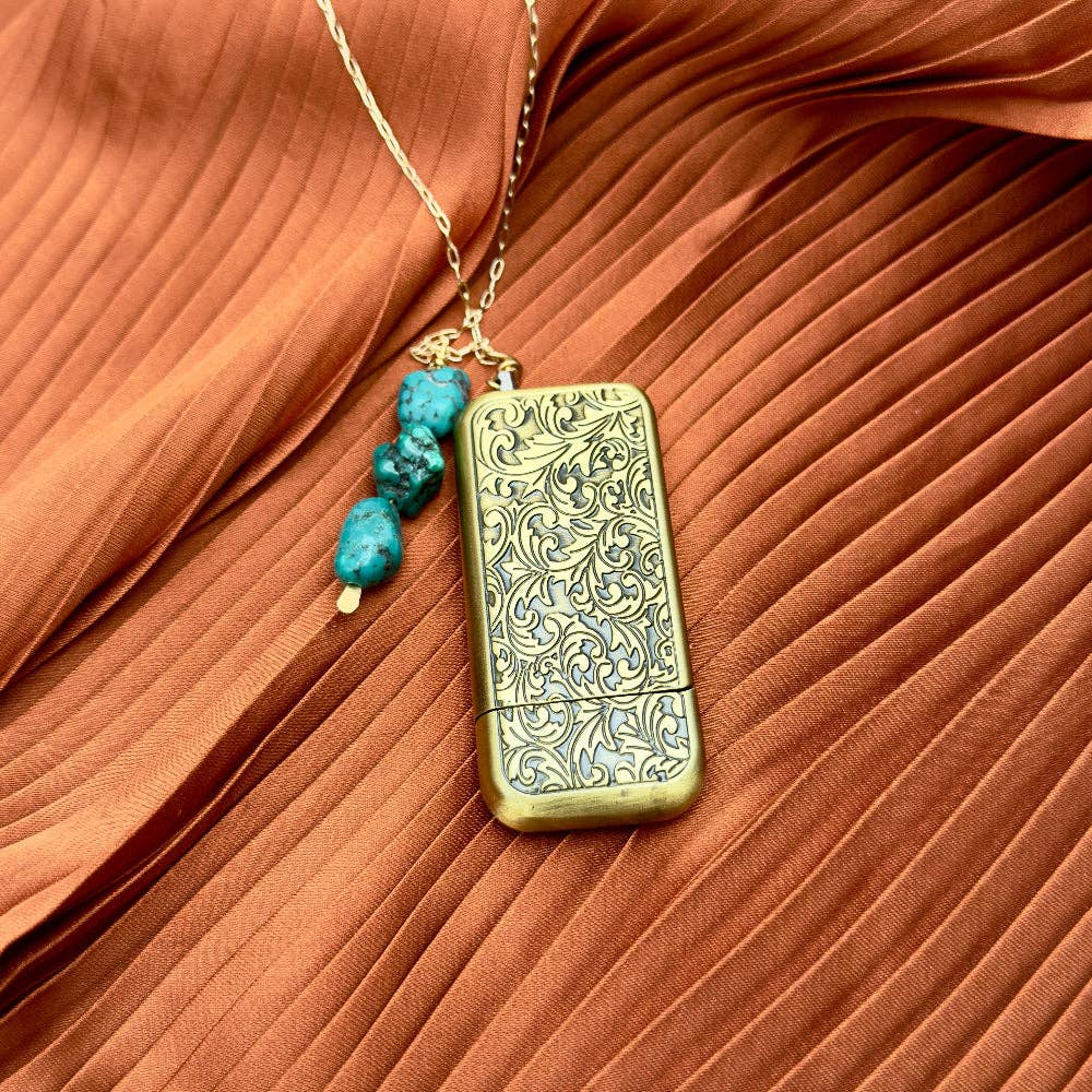 Flicker Lighter Necklace 18" Gold