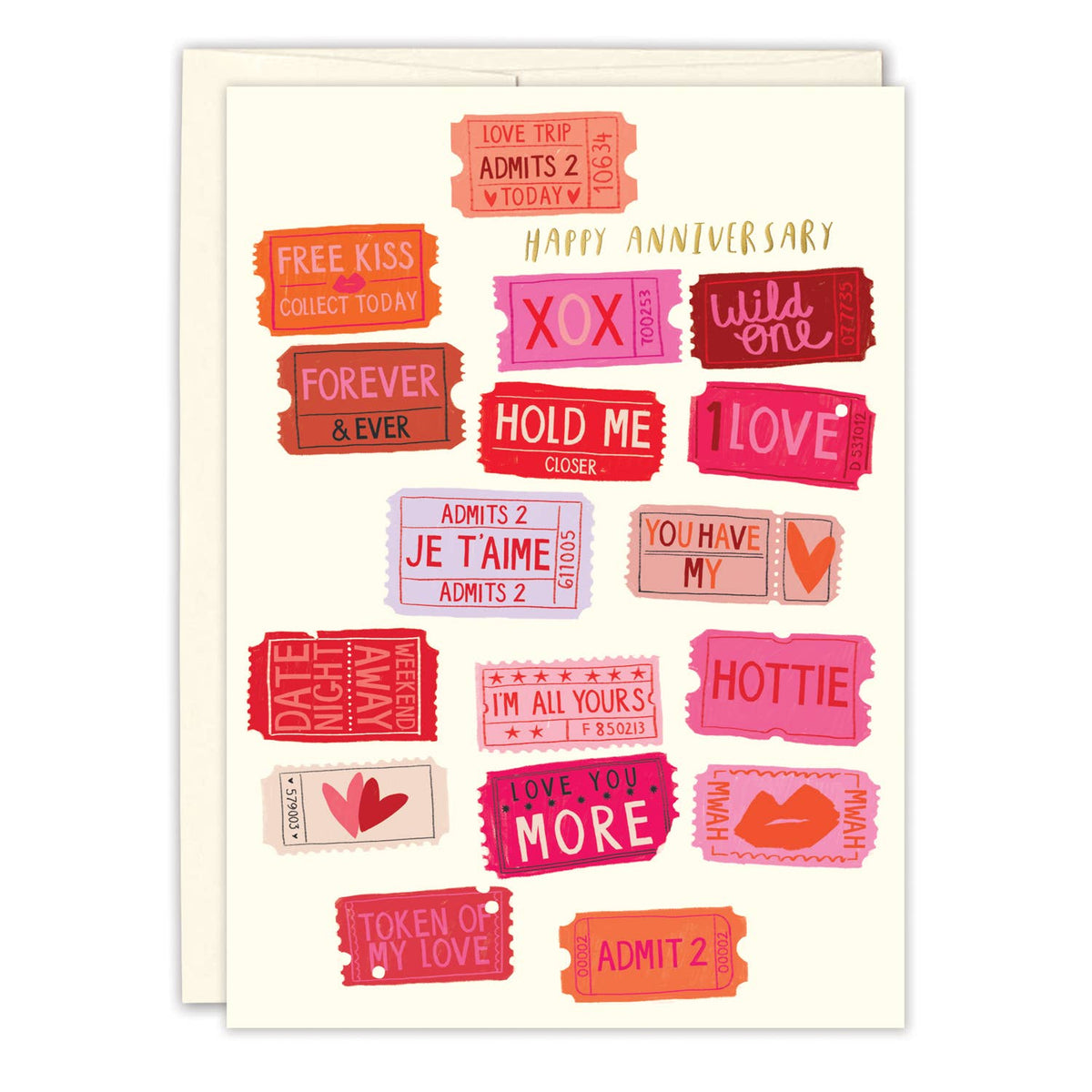 Love Tickets Anniversary Card