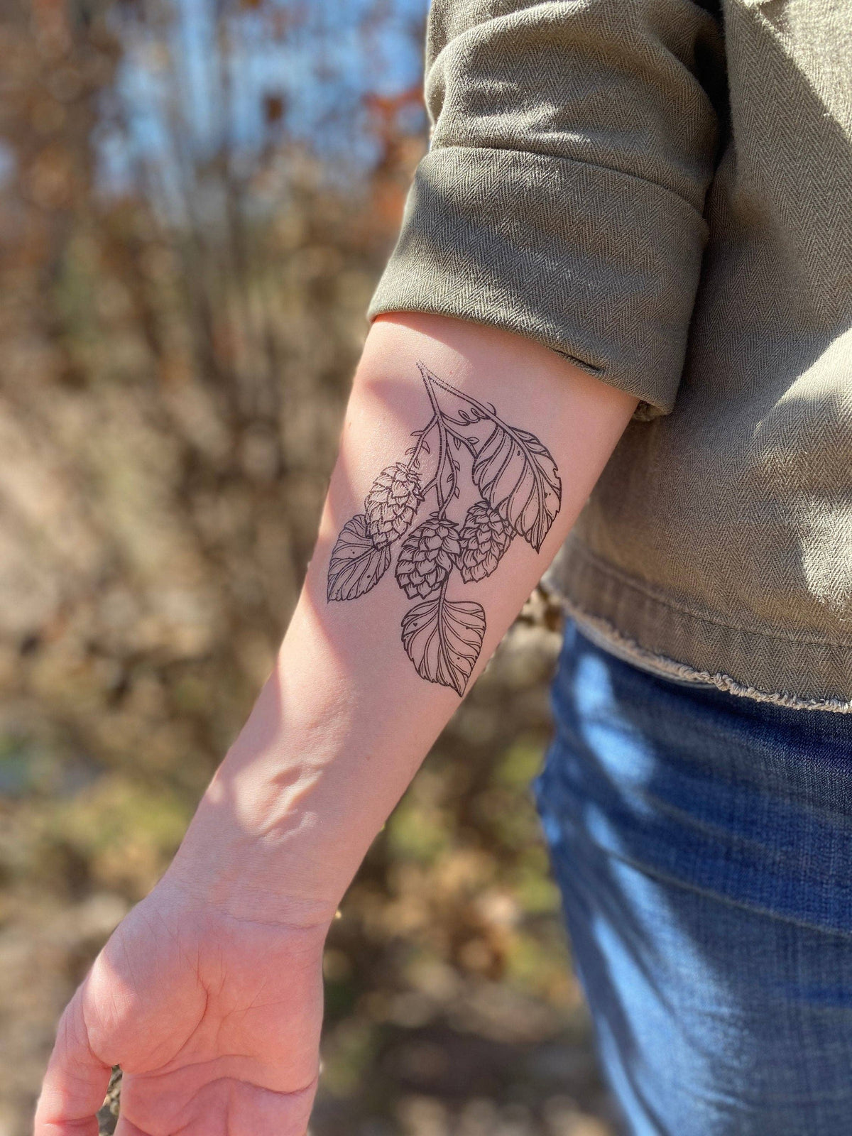 Hops Vine Temporary Tattoo