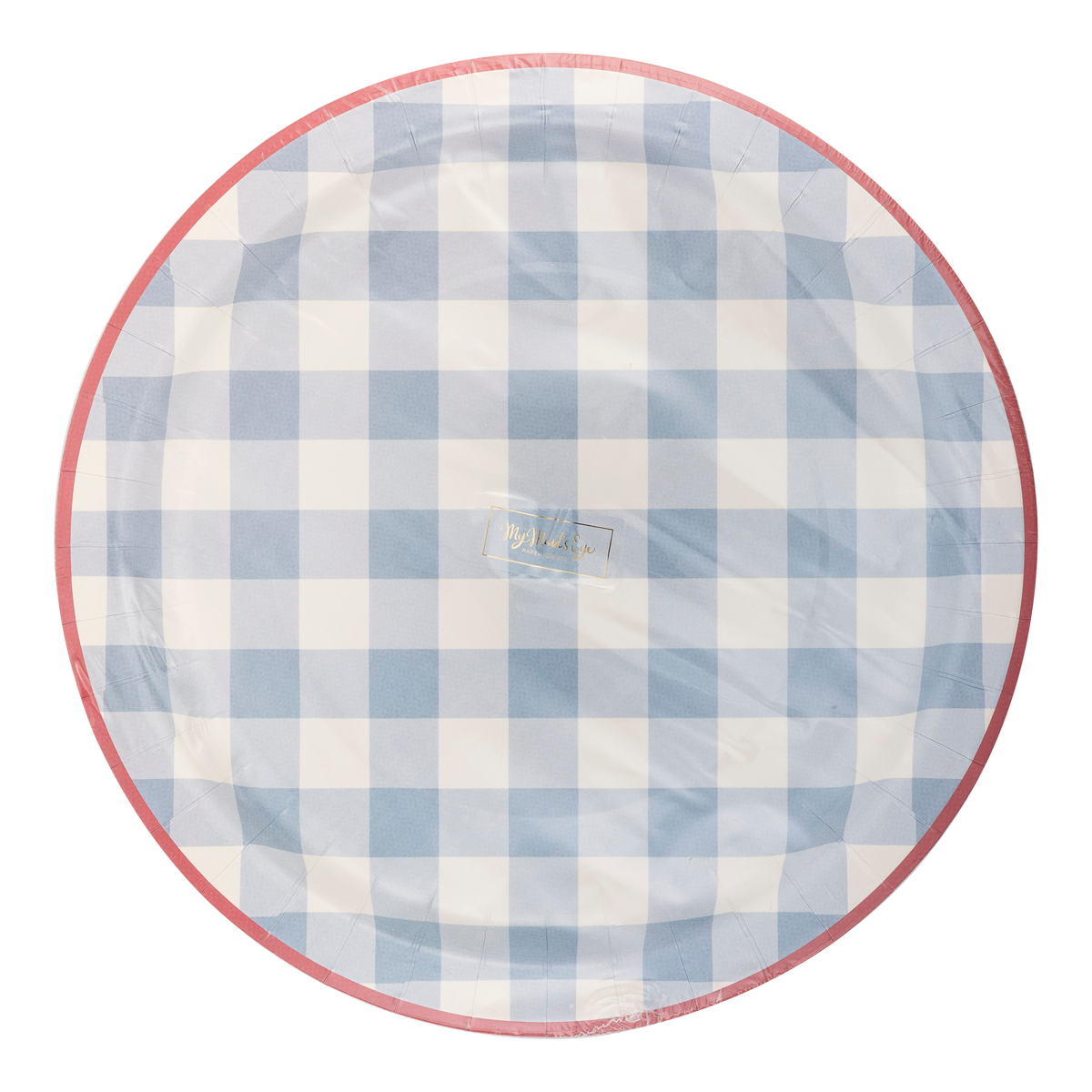 Hamptons Chambray Gingham Paper Plate