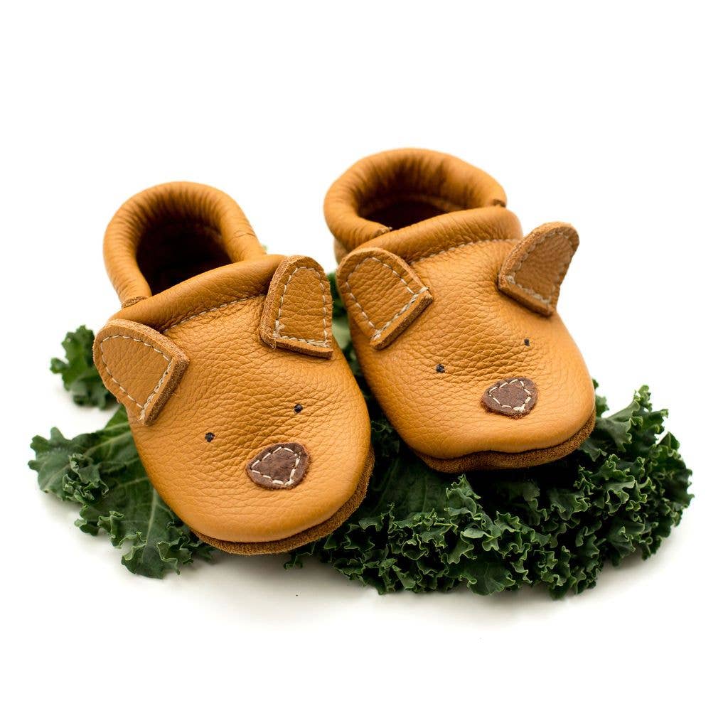 Honey Bear Critters Leather Baby Moccasins &amp; Toddler Shoes