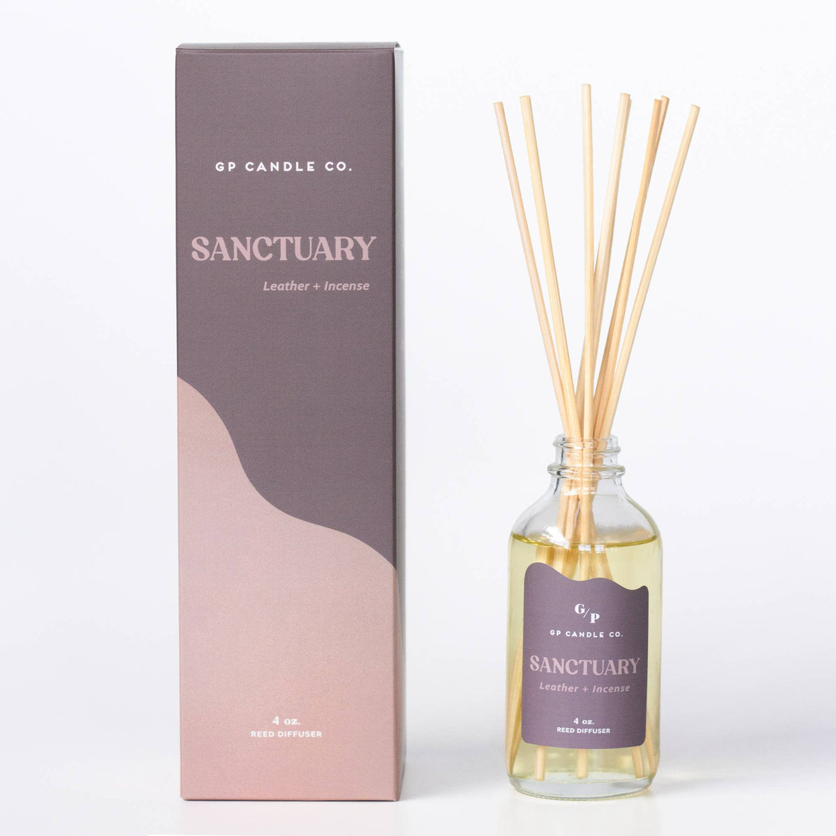 Sanctuary 4 oz. Hue Reed Diffuser (Leather + Incense)