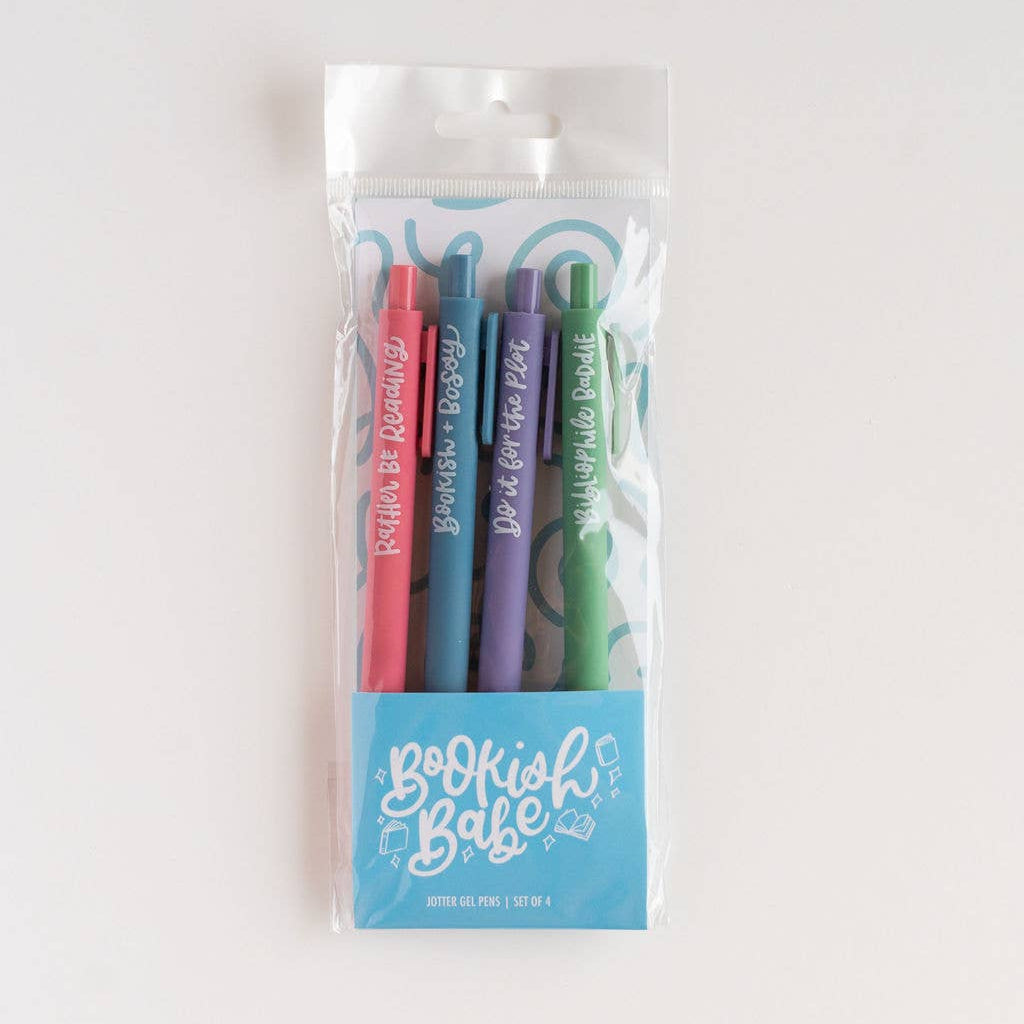 Bookish Babe Reading Jotter Colored Gel Pen Gift Set