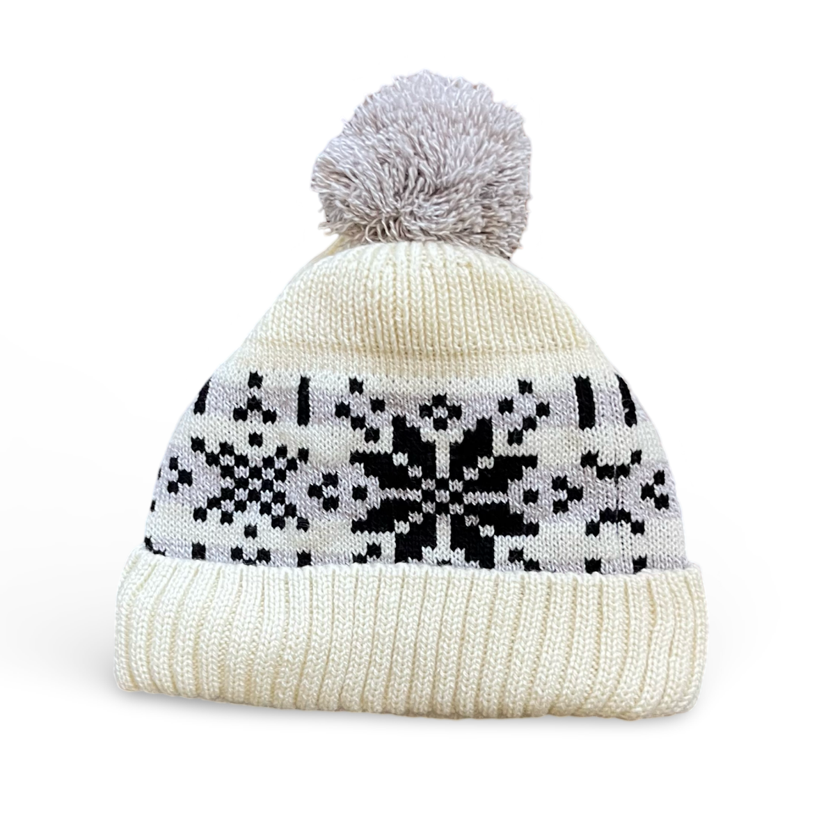 Nordic Winter Hat Warm Beanie - Asenka - Creme