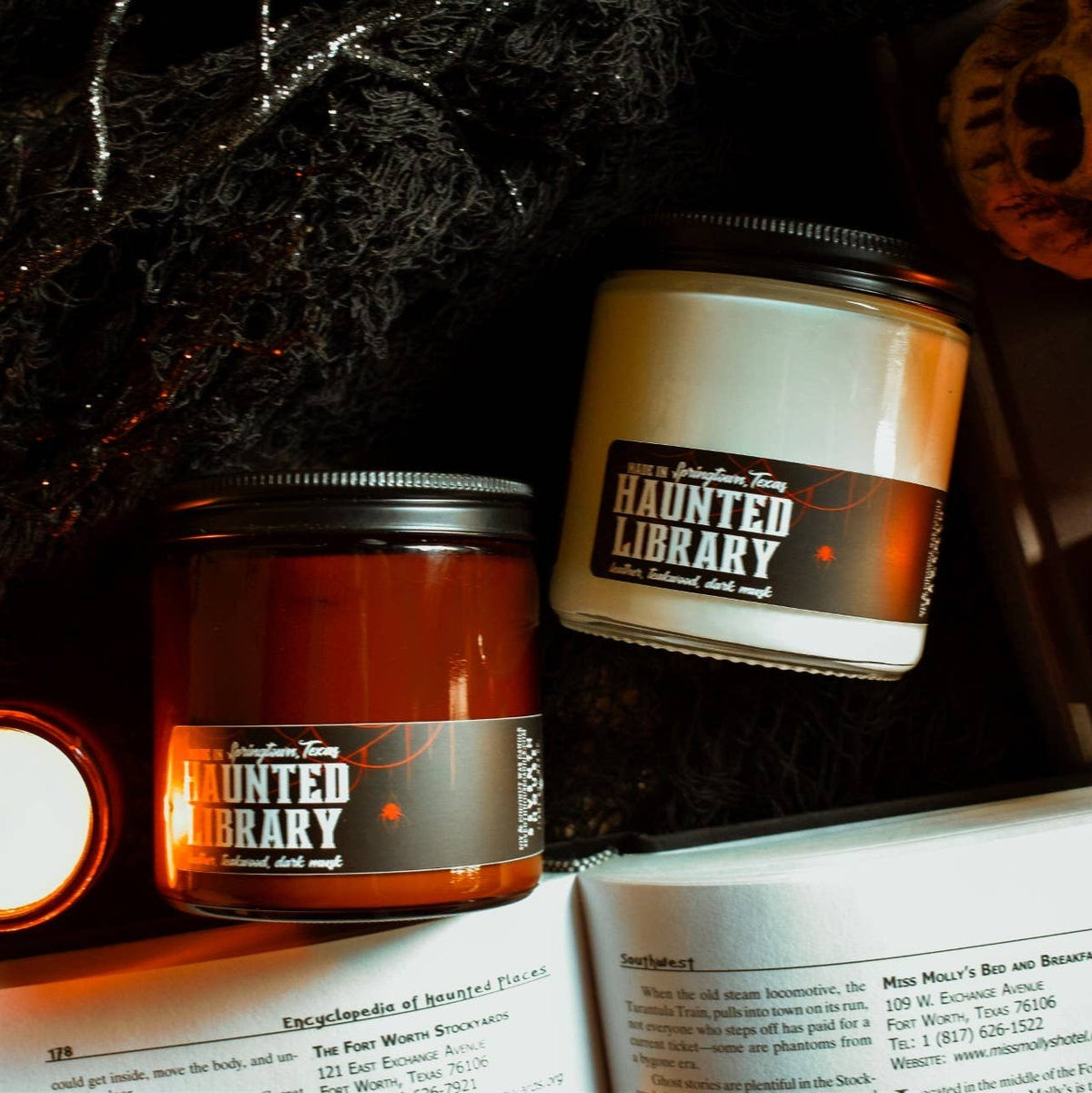 Haunted Library Candle (Leather, Teakwood)