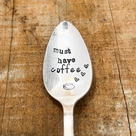 Must Have Coffee Vintage Stamped Spoon