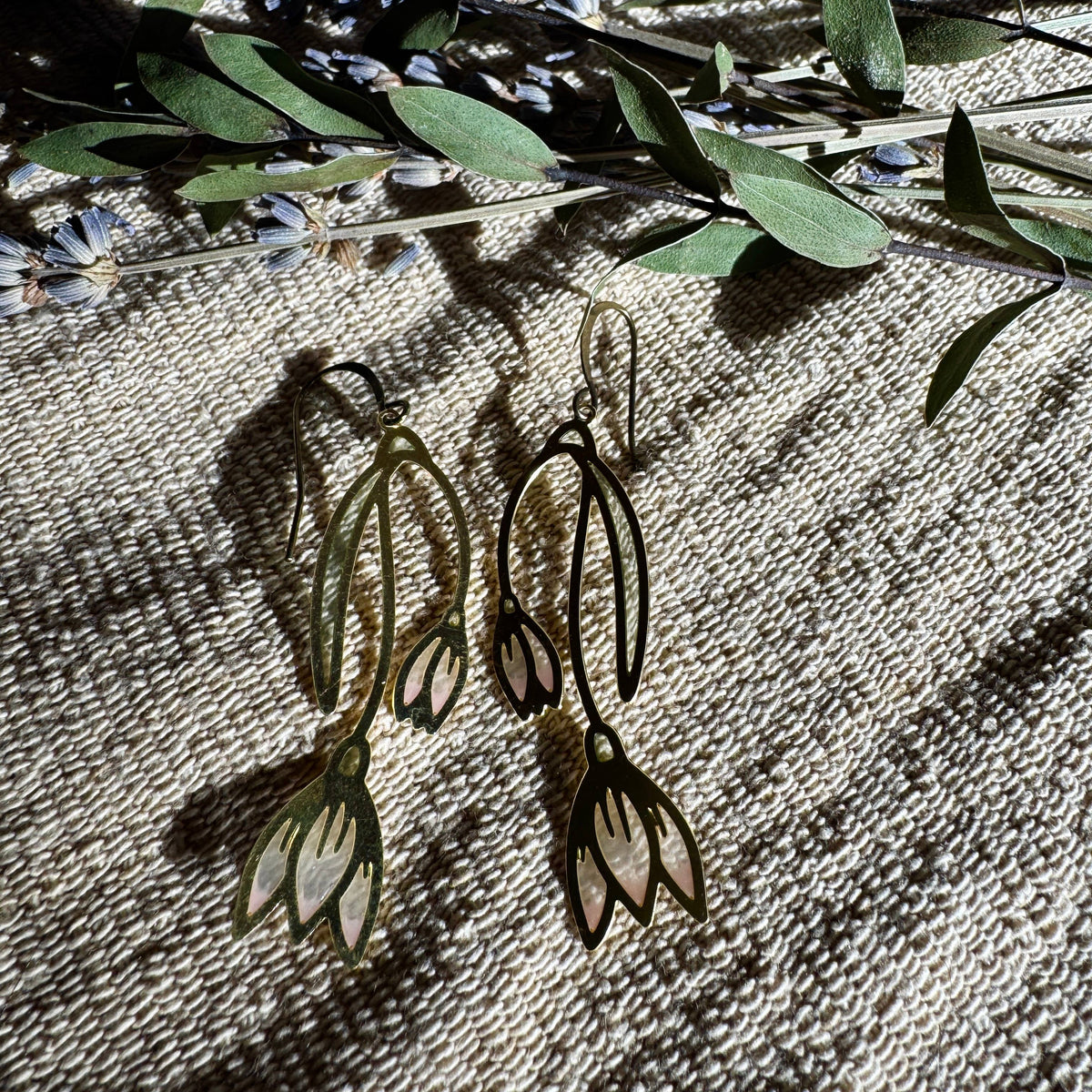 Snowdrop // Stained Glass Resin Earrings