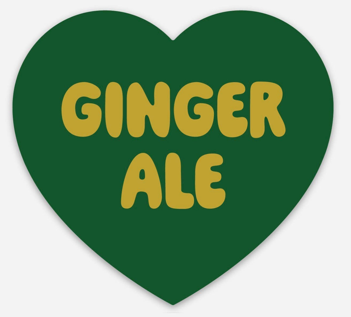 Ginger Ale heart sticker // foodie cooking chef gifts deli