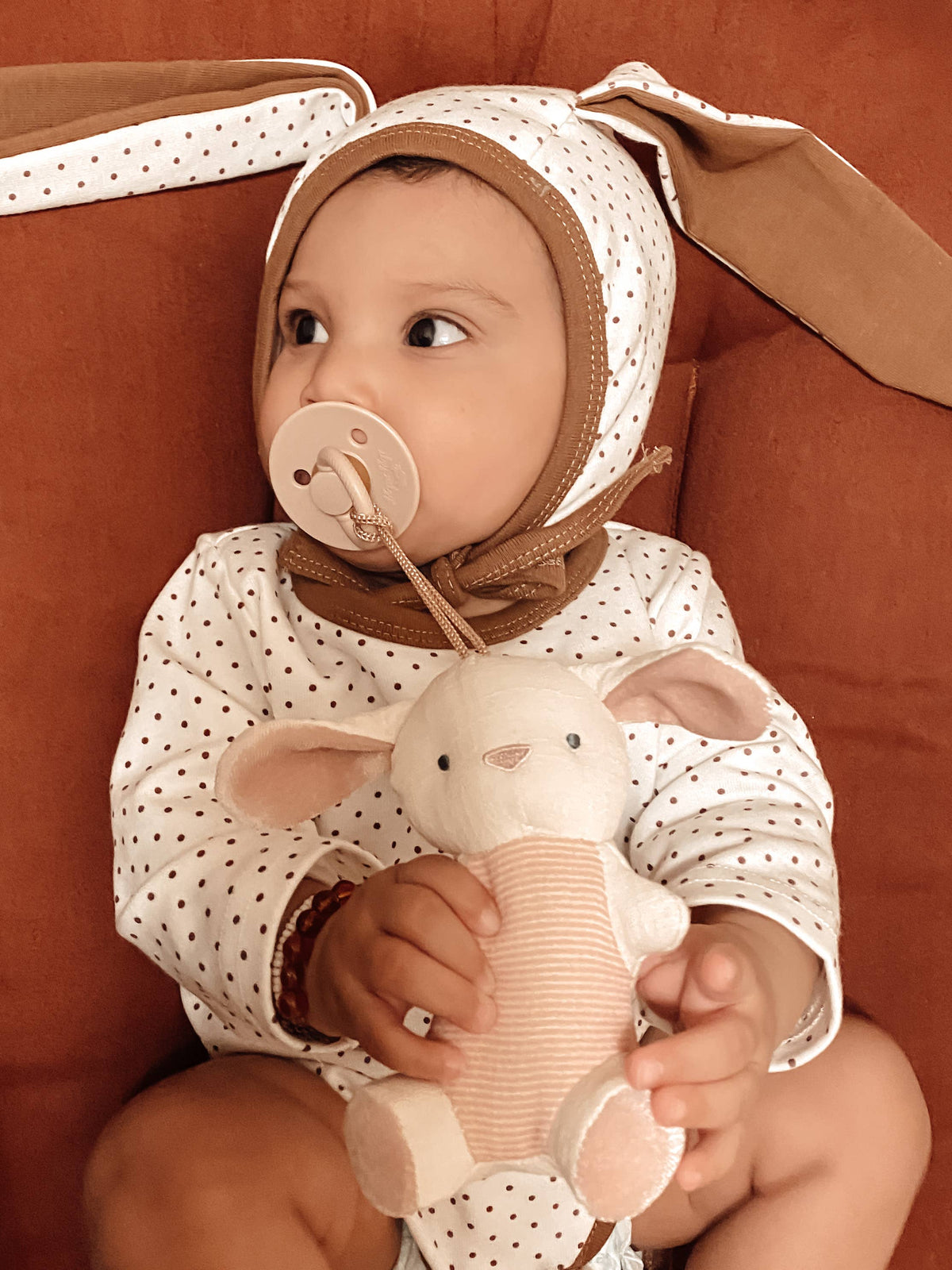Bitzy Pal Natural Rubber Pacifier &amp; Plush