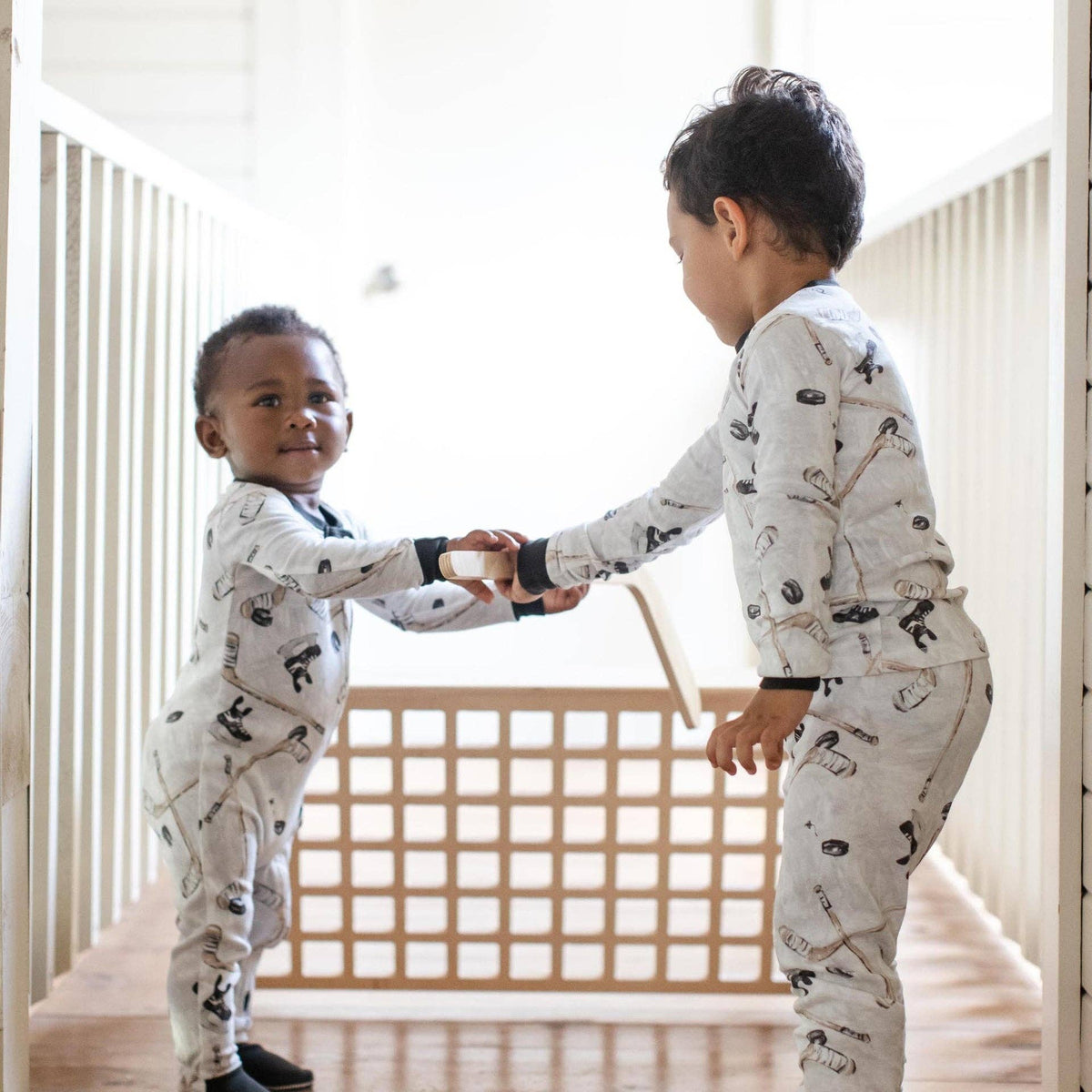 Hockey Season Organic Cotton Two-Piece Pajamas