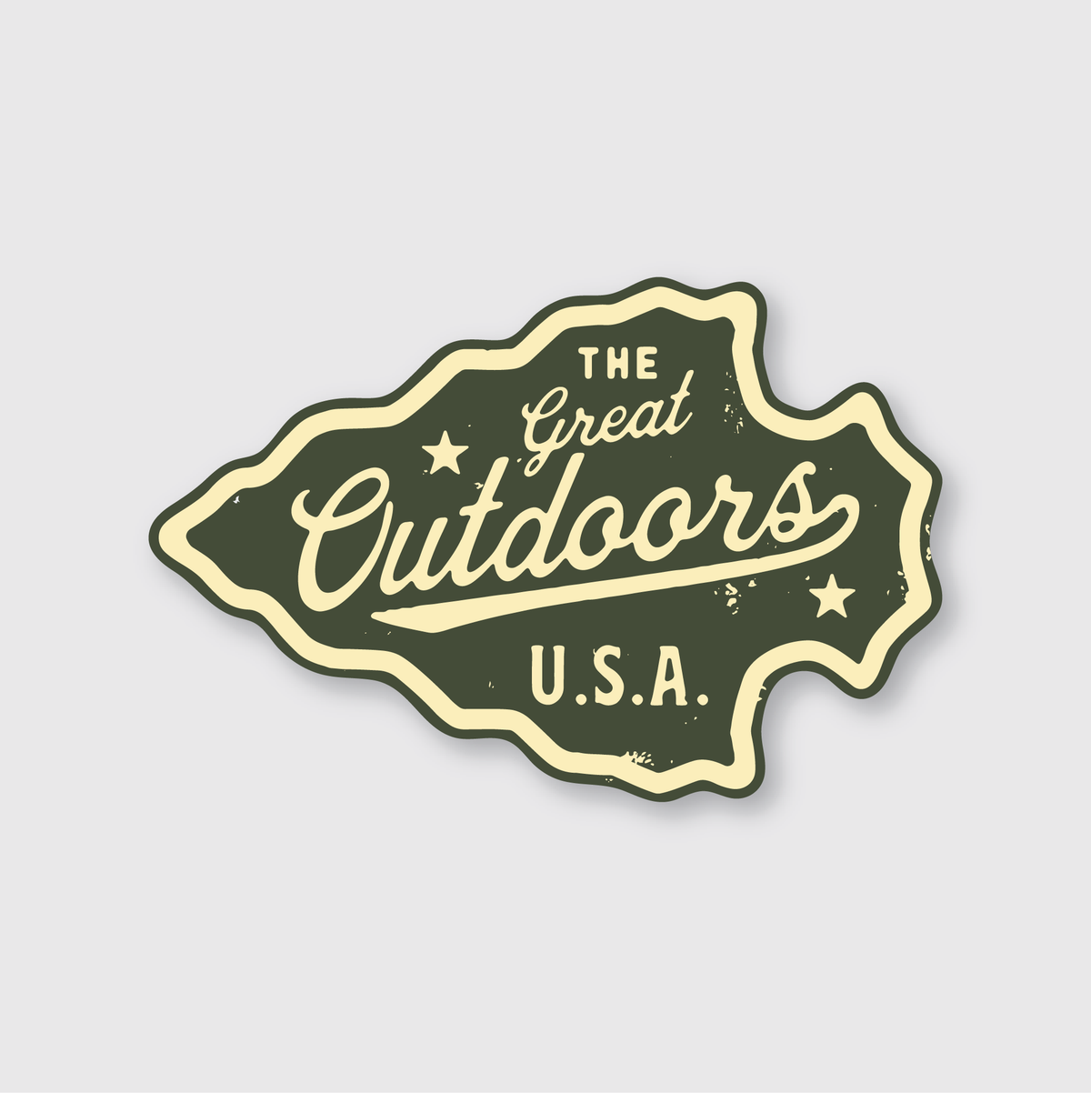 Great Outdoors Arrowhead Sticker