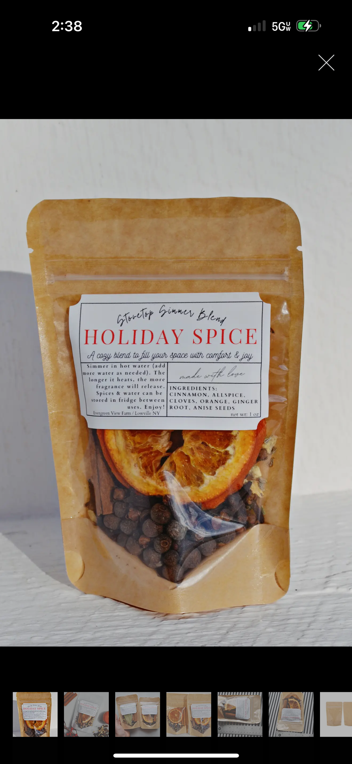Holiday Spice Simmer Stovetop Potpourri