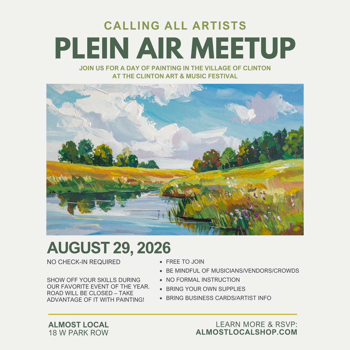 Plein Air Meetup - Clinton Art & Music Festival