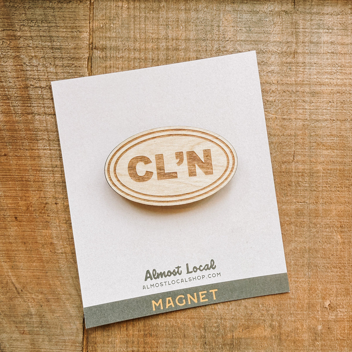 CL’N Wooden Magnet