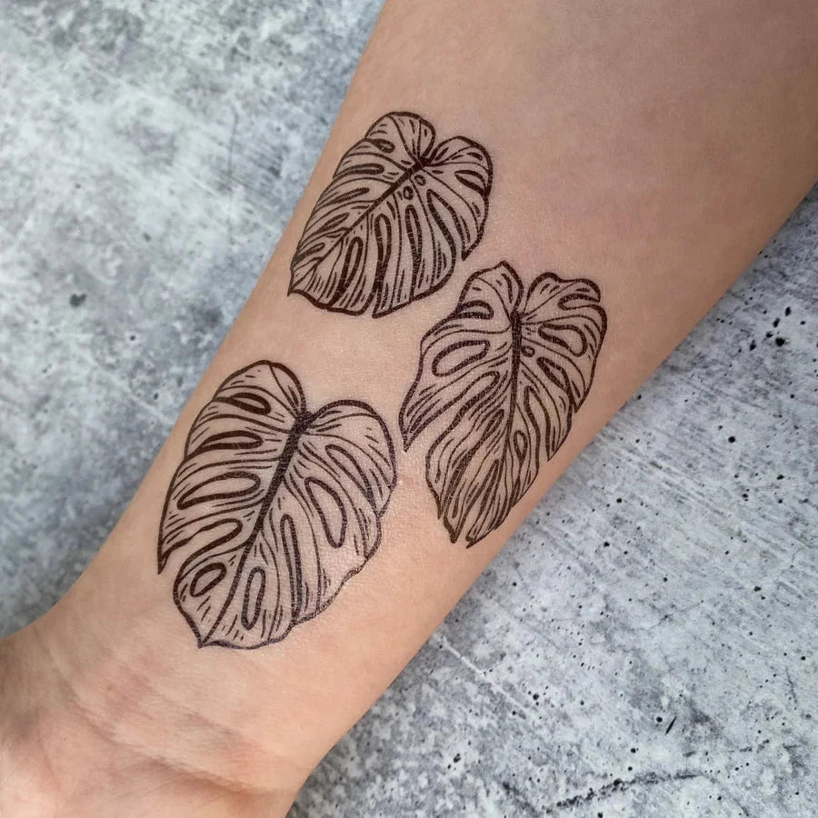 Monstera Leaves Temporary Tattoo