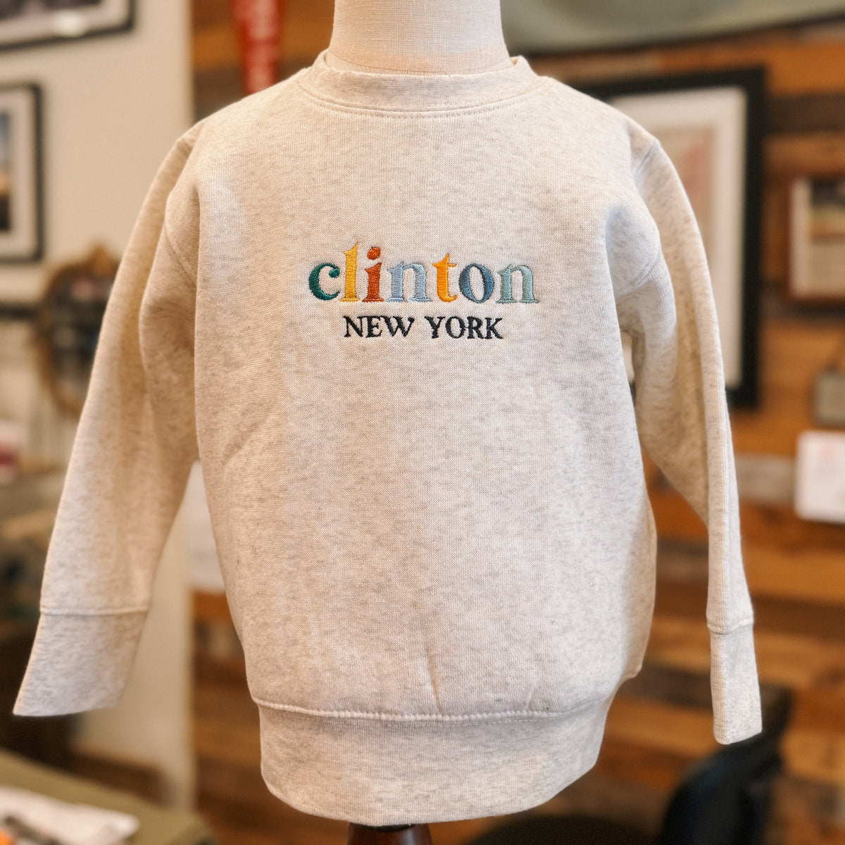 Clinton Embroidered Kids Sweatshirt