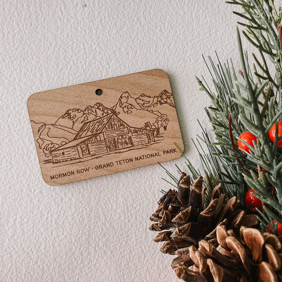 Mormon Row Grand Teton National Park Wood Ornament