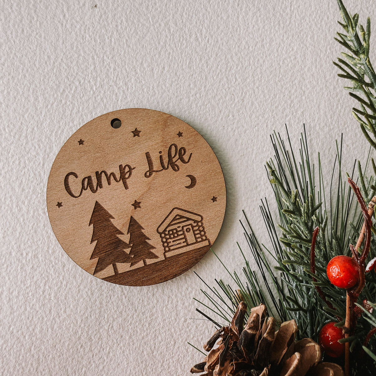 Camp Life Wood Ornament