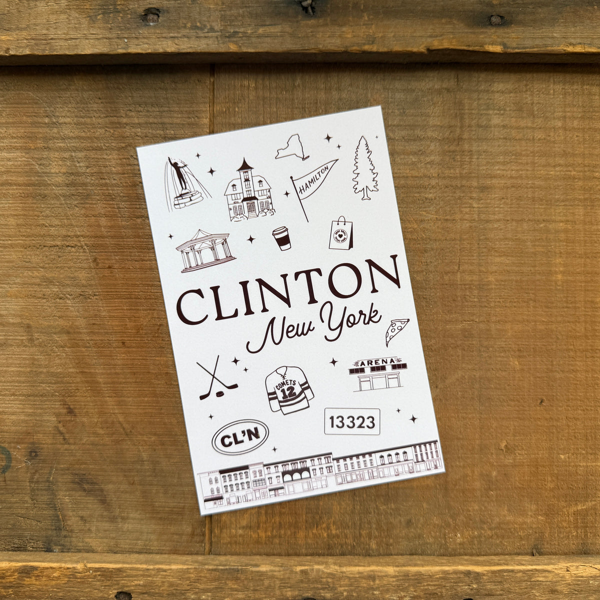 Clinton Landmarks Postcard