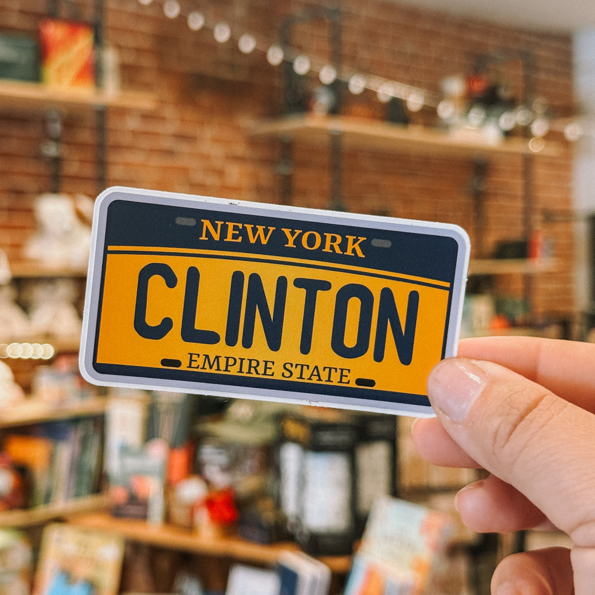 Clinton New York License Sticker