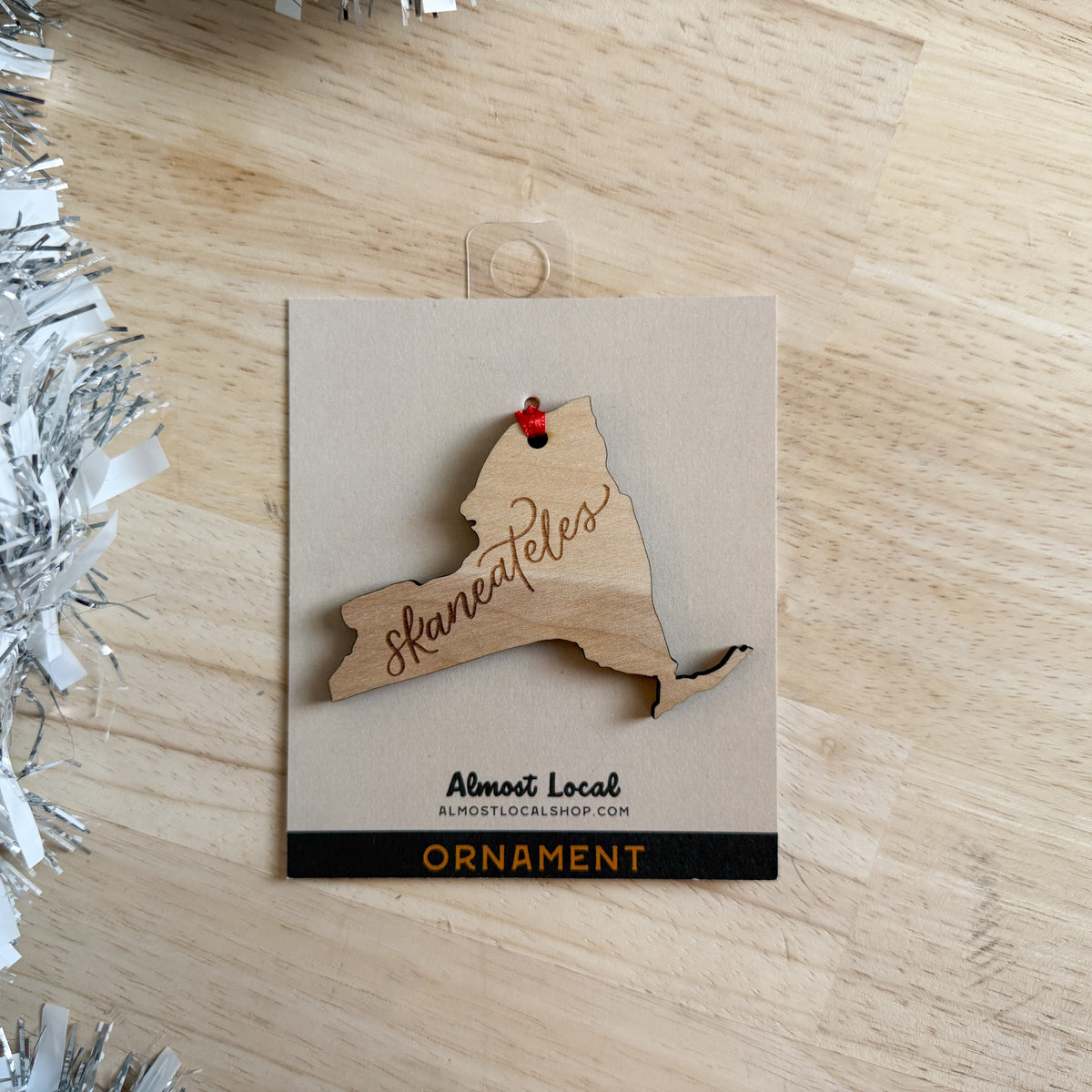 Skaneateles New York Hand Lettered Ornament