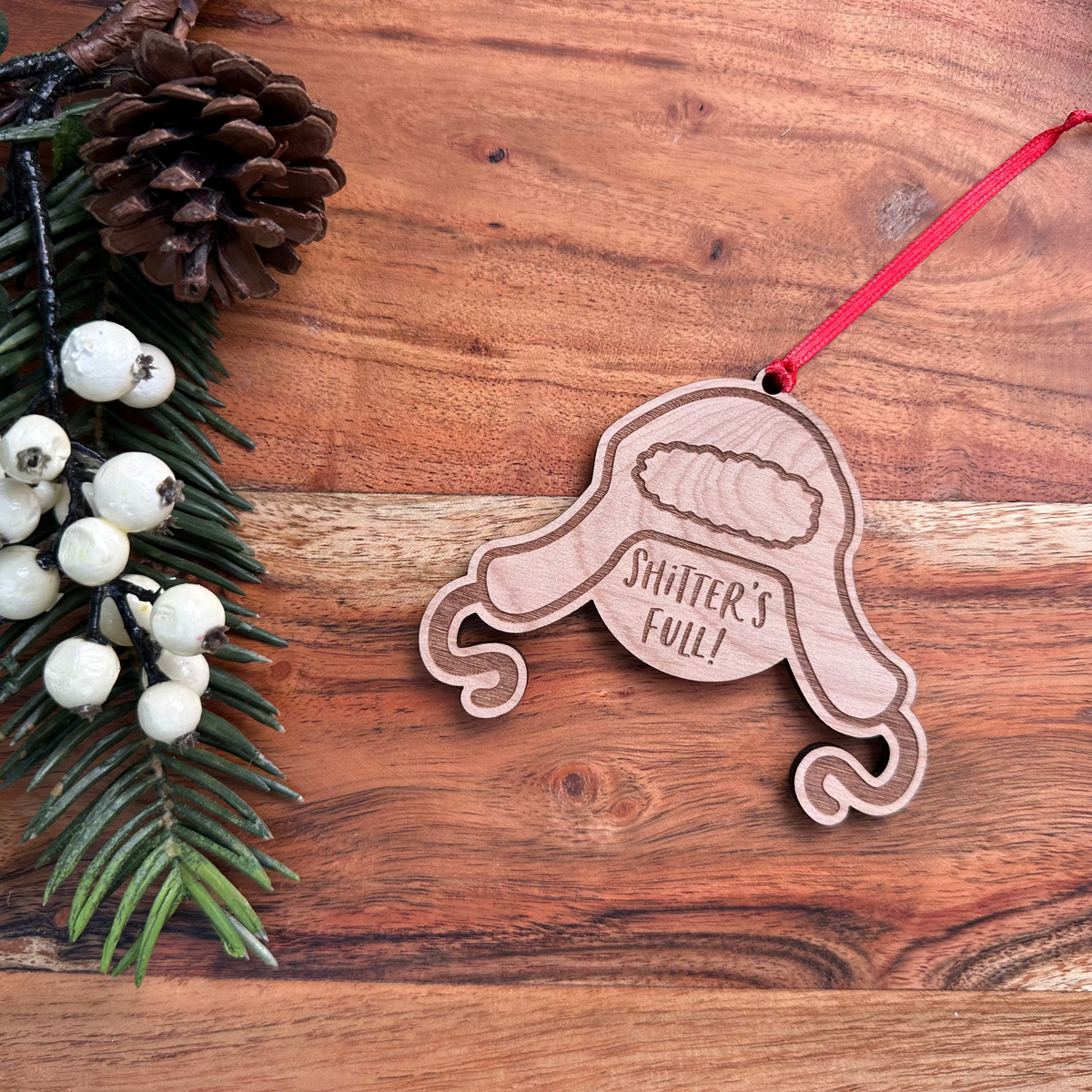 Cousin Eddie Shitter’s Full Wooden Ornament