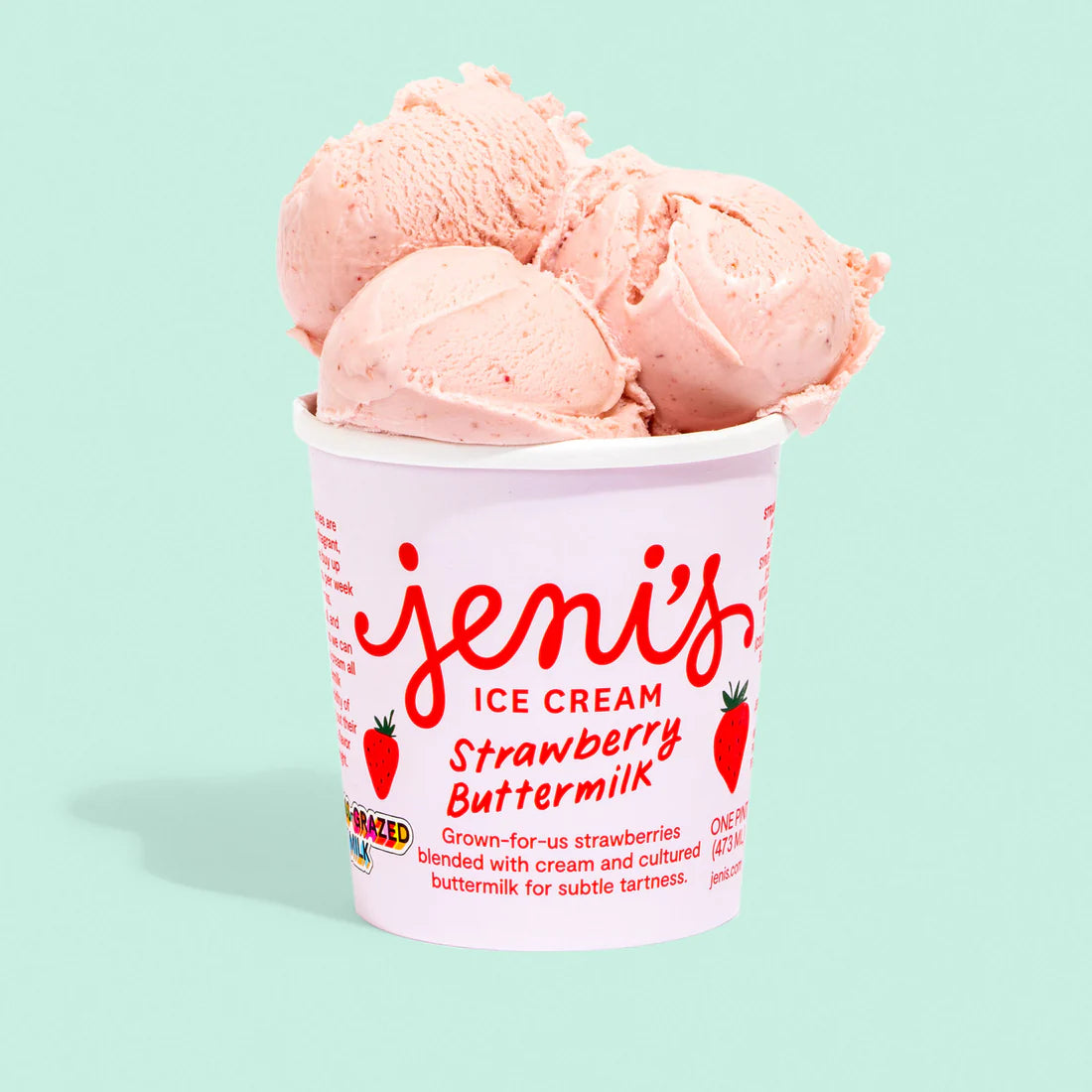 Strawberry Buttermilk Ice Cream