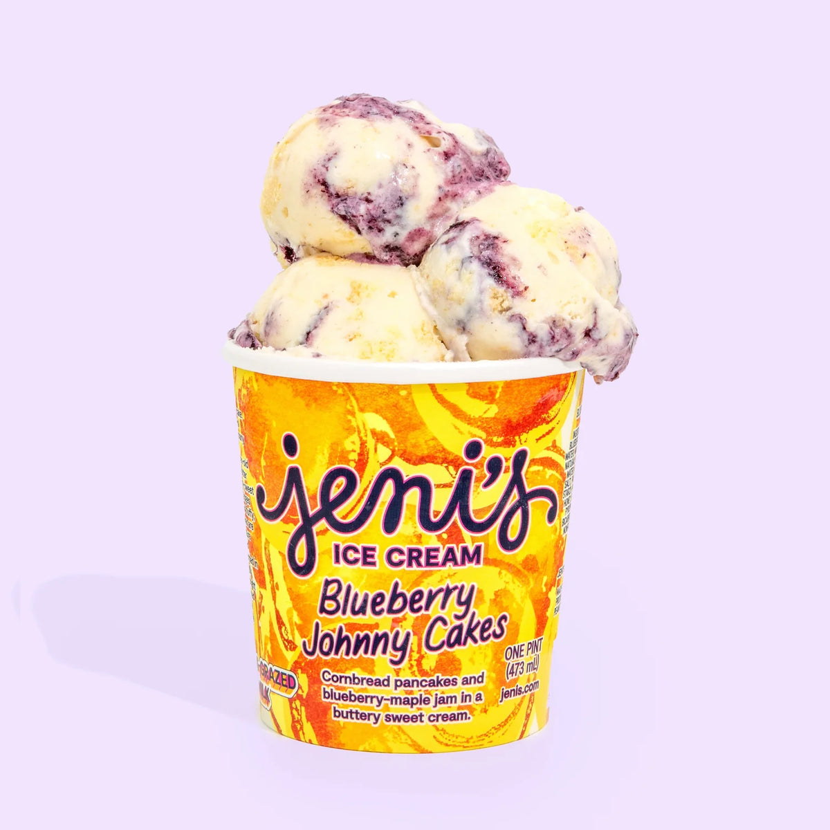 Blueberry Johnny Cakes Ice Cream Pint