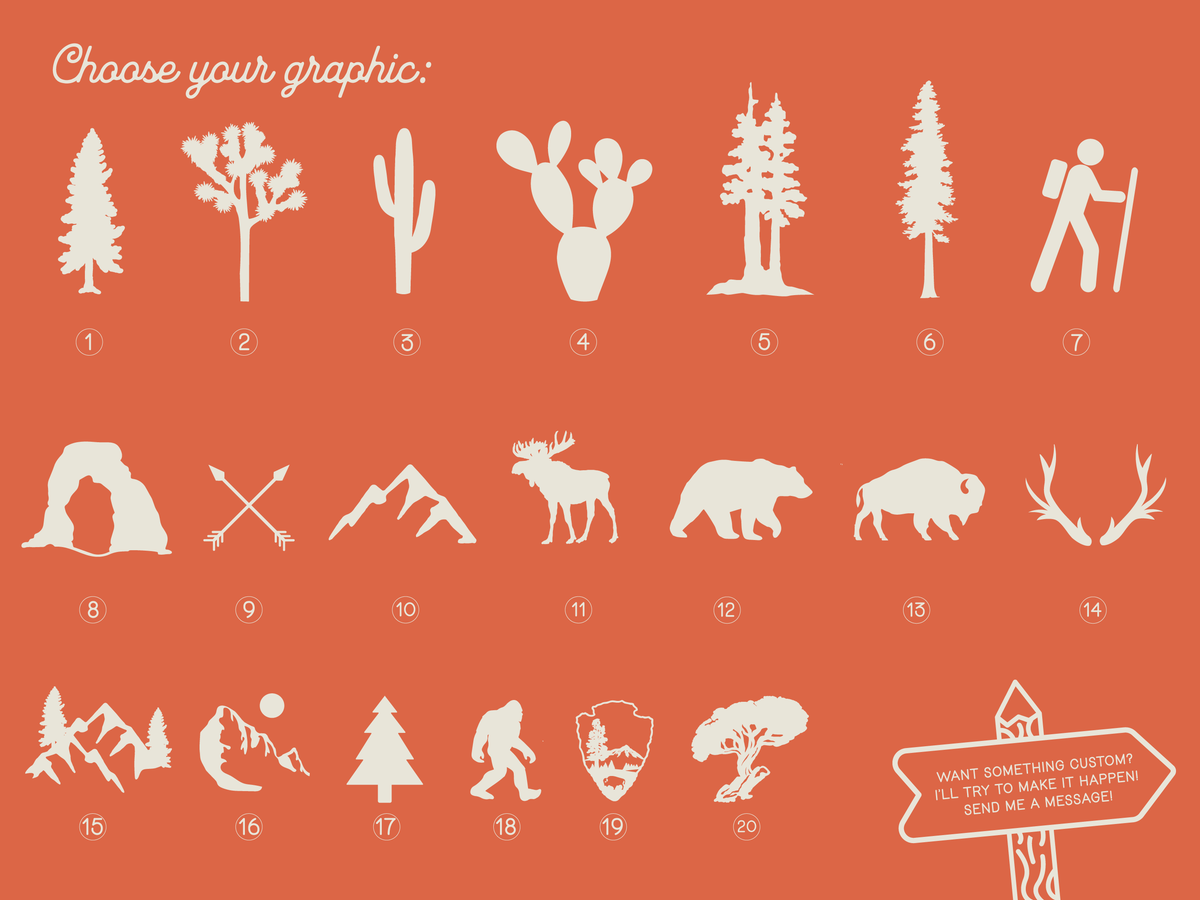 National Park Inspired Custom Wood Ornament