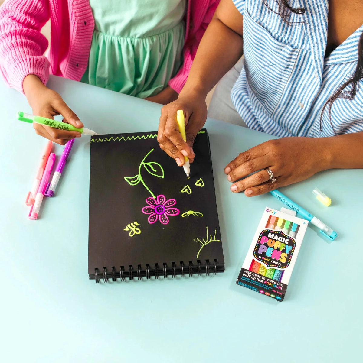 Magic Neon Puffy Pens