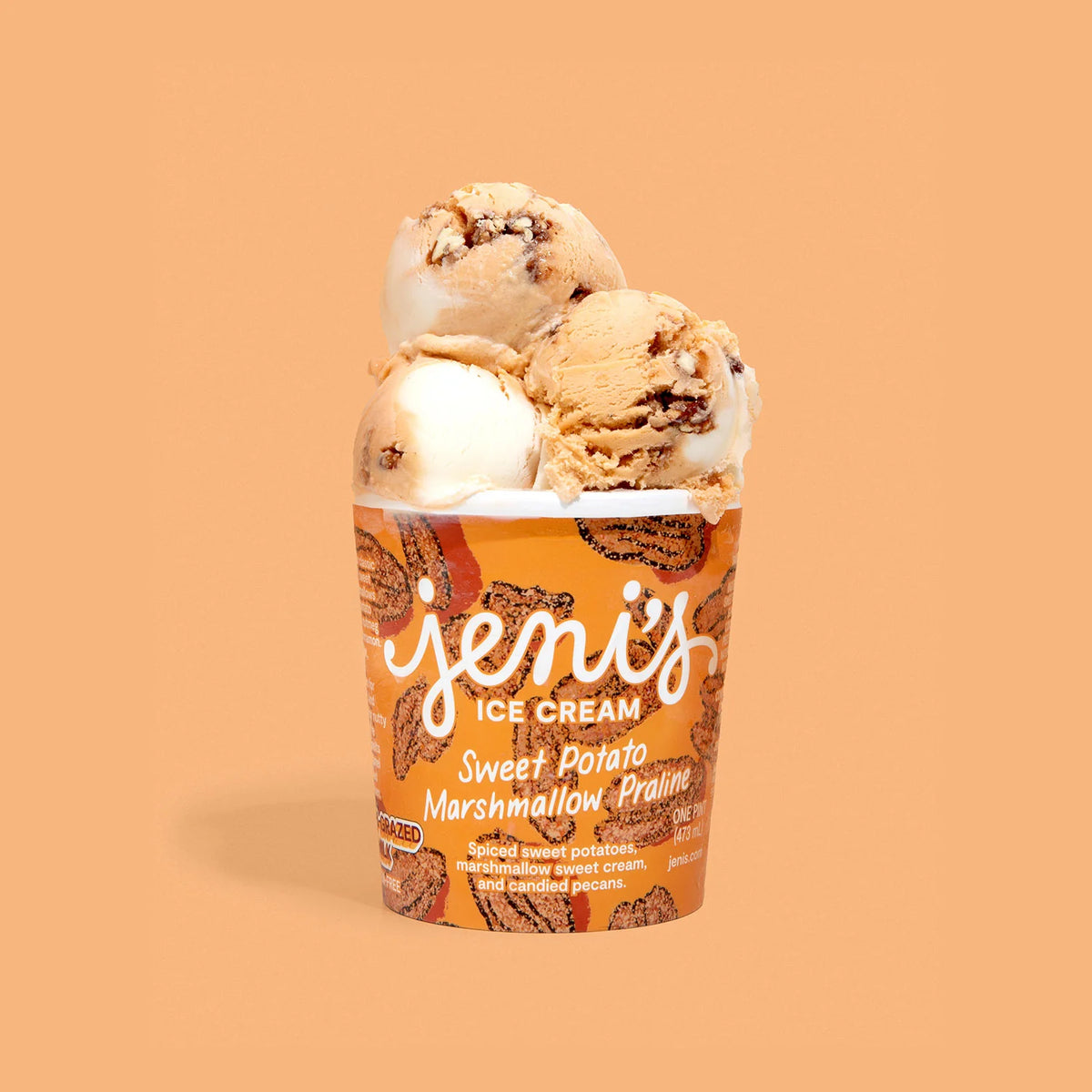 Sweet Potato Marshmallow Praline Ice Cream Pint - GLUTEN FREE