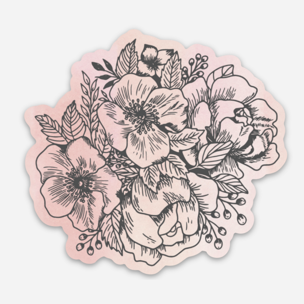 Delicate Florals Sticker