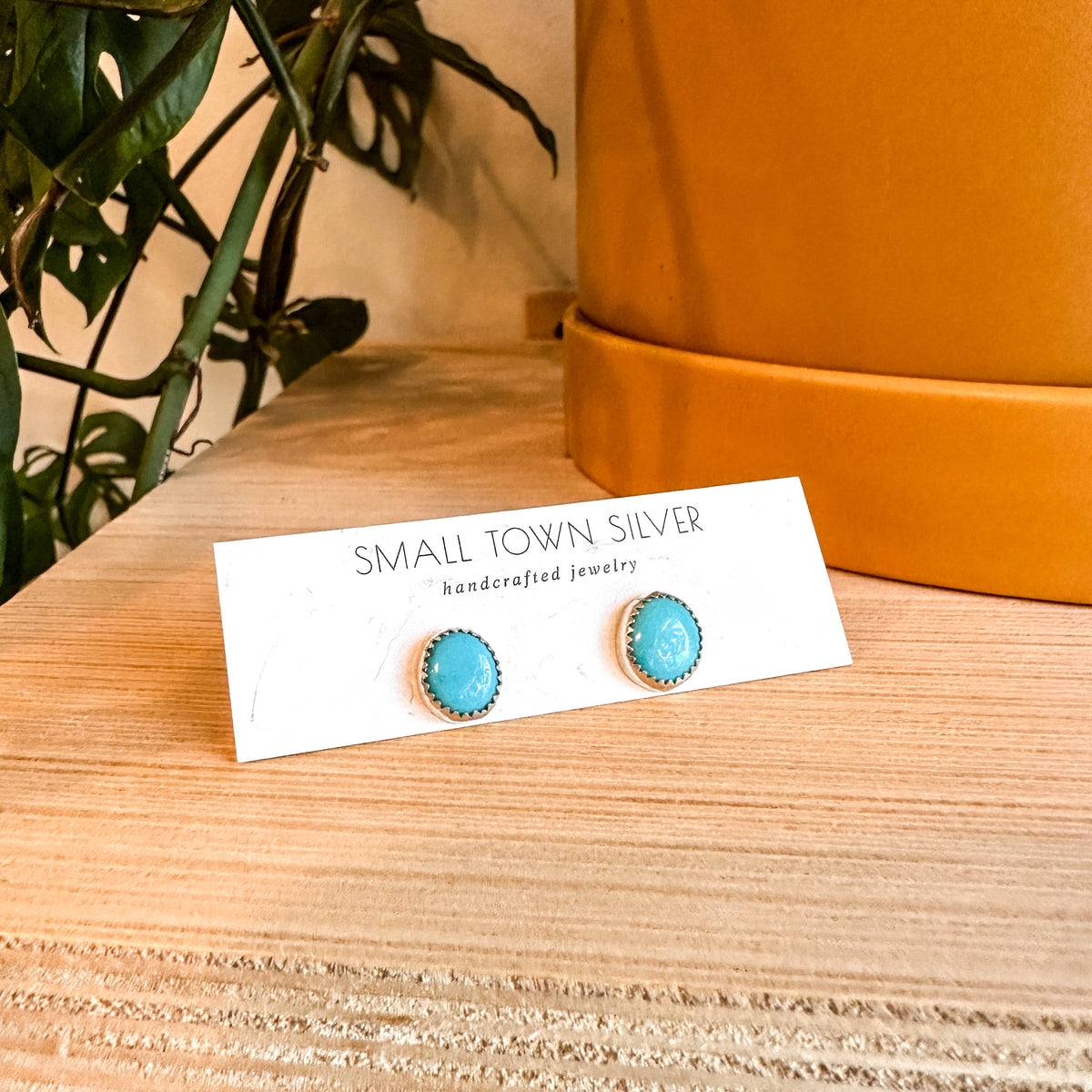 Oval Studs (Turquoise)